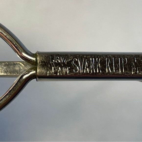 Vintage Swank Tie Bar Silver Toned enameled hockey stick NHL - Picture 6 of 10